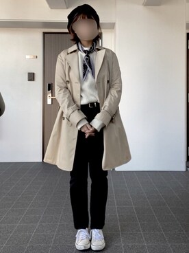 「RETRO GIRL（レトロガール）のアイテム（ハンチング/ベレー帽）」を使った、なぎささん（レディース・157cm）の冬コーディネート