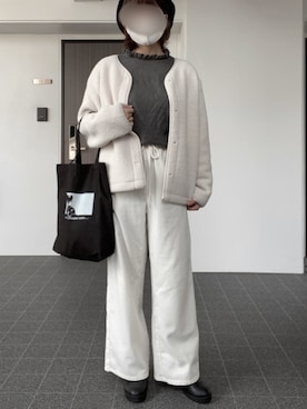 「RETRO GIRL（レトロガール）のアイテム（ハンチング/ベレー帽）」を使った、なぎささん（レディース・157cm）の冬コーディネート