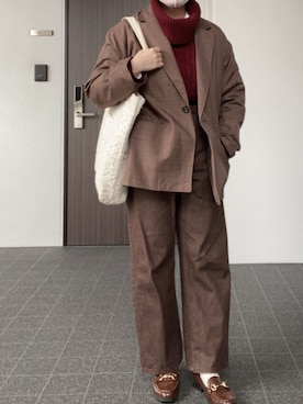 「mel（メル）のアイテム」を使った、なぎささん（レディース・157cm）の冬コーディネート