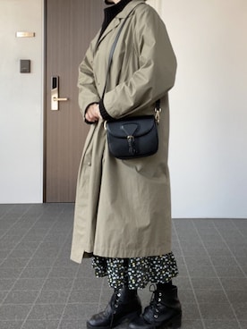 「甘辛mix」｜「アイテム（その他アウター）」を使った、なぎささん（レディース・157cm）の冬コーディネート
