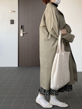 「甘辛mix」｜「アイテム（その他アウター）」を使った、なぎささん（レディース・157cm）の冬コーディネート