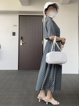 「RETRO GIRL（レトロガール）のアイテム（帽子）」を使った、なぎささん（レディース・157cm）の夏コーディネート