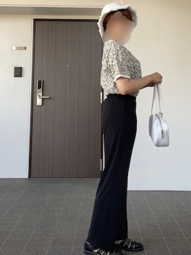 「RETRO GIRL（レトロガール）のアイテム（帽子）」を使った、なぎささん（レディース・157cm）の夏コーディネート