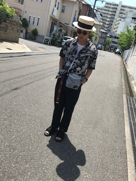 「bukht」｜「アイテム（アクセサリー）」を使った、HAYASHIさん（メンズ・173cm）の夏コーディネート