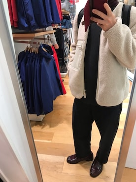 「カシミヤ」｜「アイテム（その他アウター）」を使った、いっちーさん（メンズ・161cm）の冬コーディネート