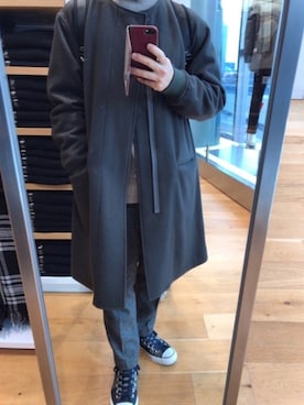 「N.HOOLYWOOD」｜「アイテム（その他アウター）」を使った、いっちーさん（メンズ・161cm）の冬コーディネート