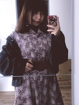 「PULL&BEAR（プルアンドベア）のアイテム（デニムジャケット）」を使った、uchuunaさん（レディース・166cm）の春コーディネート