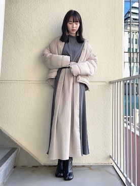 「TOGA PULLA（トーガ　プルラ）の【TOGA PULLA(トーガプルラ)】フリンジイヤリング TP01-AK276（イヤリング）」を使った、りゃんさん（レディース・160cm）の秋コーディネート