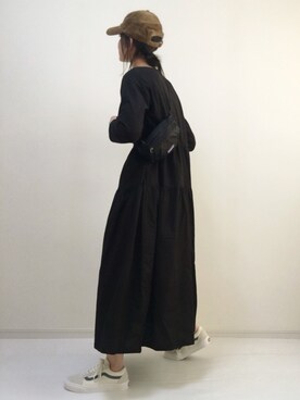 キャップを使った 黒ワンピース の人気ファッションコーディネート ユーザー Wearista Wear