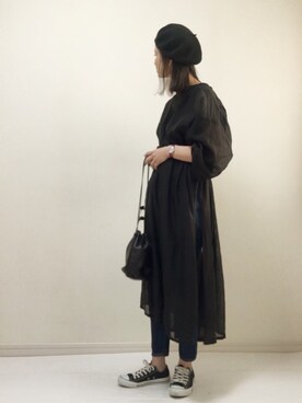 「レースタンク」｜「アイテム（アナログ腕時計）」を使った、nonさん（レディース・160cm）の春コーディネート