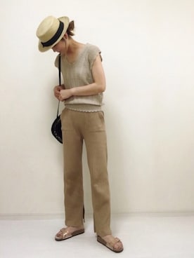 「URBAN RESEARCH Sonny Label（アーバンリサーチサニーレーベル）のアイテム（ハット）」を使った、nonさん（レディース・160cm）の夏コーディネート