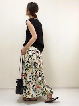 「リゾートスタイル」｜「アイテム（ビーチサンダル）」を使った、nonさん（レディース・160cm）の夏コーディネート
