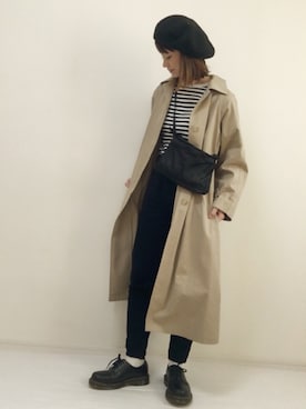 「FREAK'S STORE（フリークスストア）のアイテム（ハンチング/ベレー帽）」を使った、nonさん（レディース・160cm）の秋コーディネート
