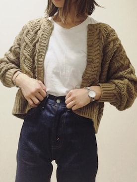 「香水」｜「アイテム（腕時計）」を使った、nonさん（レディース・160cm）の秋コーディネート