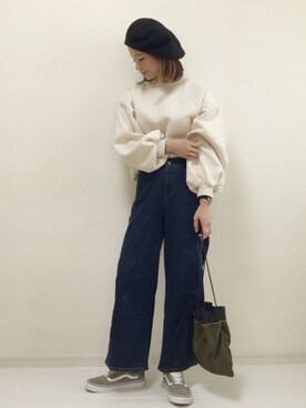 「FREAK'S STORE（フリークスストア）のアイテム（ハンチング/ベレー帽）」を使った、nonさん（レディース・160cm）の秋コーディネート