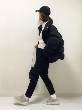 「DHOLIC（ディーホリック）のアイテム（その他アウター）」を使った、nonさん（レディース・160cm）の冬コーディネート