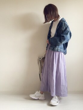 「SENSE OF PLACE by URBAN RESEAR」｜「アイテム（デニムジャケット）」を使った、nonさん（レディース・160cm）の春コーディネート