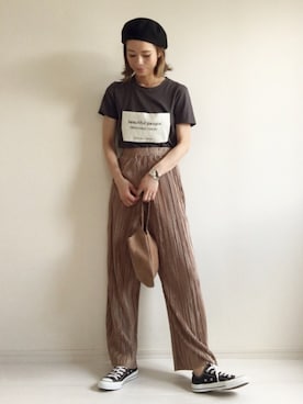 「petitcro（プティクロ）のpetitcro  ワイドバングル PCKB1901001（バングル/リストバンド）」を使った、nonさん（レディース・160cm）の夏コーディネート