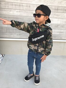「ストリート服が好き」｜「アイテム（マウンテンパーカー）」を使った、ichiさん（キッズ・100cm）の秋コーディネート