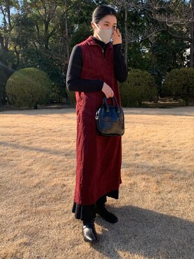 もえ香さん（レディース・156cm）の冬コーディネート