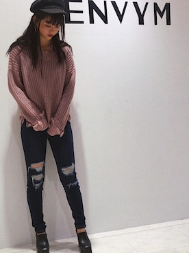 「アイテム（ピアス（両耳用））」を使った、ENVYM_MISAKIさん（レディース・153cm・20代）の秋コーディネート