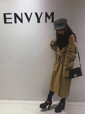 「ENVYM（アンビー）のアイテム（帽子）」を使った、ENVYM_MISAKIさん（レディース・153cm）の秋コーディネート