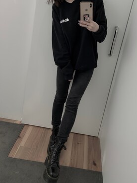 ブーツを使った スキニーデニム の人気ファッションコーディネート 地域 韓国 Wear