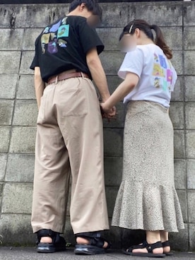 「NICE CLAUP（ナイスクラップ）のアイテム（スカート）」を使った、つね。さん（メンズ・174cm）の夏コーディネート