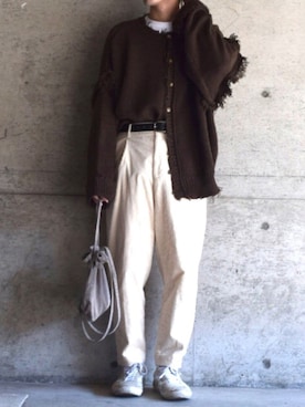 「RAGEBLUE（レイジブルー）のアイテム（ハンドバッグ）」を使った、つね。さん（メンズ・174cm）の冬コーディネート