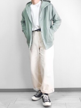 ベルトを使った ミントグリーン のメンズ人気ファッションコーディネート Wear