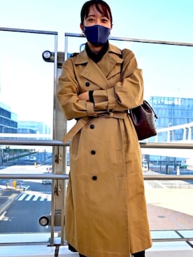 「#秋コーデ」｜「アイテム（トレンチコート）」を使った、あどこさん（レディース・160cm）の秋コーディネート