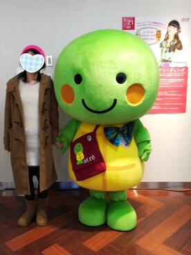 「earth music&ecology（アースミュージックアンドエコロジー）のアイテム（ダッフルコート）」を使った、ゆぅ@さん（レディース・158cm）の冬コーディネート