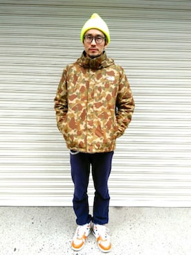 「ニットキャップ」｜「アイテム（マウンテンパーカー）」を使った、toshiさん（メンズ・168cm）の夏コーディネート