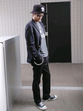 「ユナイテッドアローズ」｜「アイテム（財布/小物）」を使った、toshiさん（メンズ・168cm）の夏コーディネート