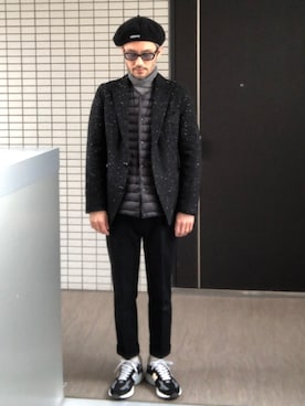 「STUSSY（ステューシー）のアイテム（ハンチング/ベレー帽）」を使った、toshiさん（メンズ・168cm）の秋コーディネート
