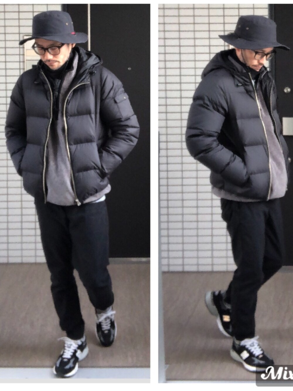 「年末WEAR感謝祭、プチプラコーデ、UNIQLO、ワントーンコーデ、ブラックコーデ、フリース、ゆるコーデ、newbalance993、アウトドアスタイル、スポーツミックス」｜「コーデュラナイロンハットのアイテム（ハット、ブラック系）」を使った、toshiさん（メンズ・168cm）の冬コーディネートの1枚目の写真