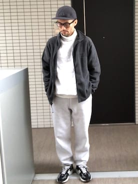 「DISCUS（ディスカス）のアイテム（スウェット）」を使った、toshiさん（メンズ・168cm）の冬コーディネート