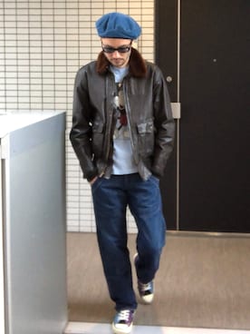 「ミッキーT」｜「アイテム（ミリタリージャケット）」を使った、toshiさん（メンズ・168cm）の春コーディネート