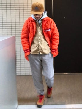 「ナイキスニーカー」｜「アイテム（ナイロンジャケット）」を使った、toshiさん（メンズ・168cm）の春コーディネート