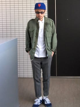 「Polo Ralph Lauren」｜「アイテム（ミリタリージャケット）」を使った、toshiさん（メンズ・168cm）の春コーディネート