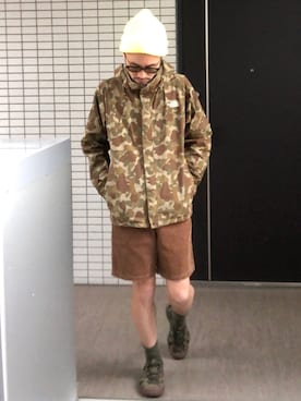 「ニットキャップ」｜「アイテム（ナイロンジャケット）」を使った、toshiさん（メンズ・168cm）の夏コーディネート