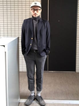 「COOPERS TOWN（クーパーズタウン）のアイテム（帽子）」を使った、toshiさん（メンズ・168cm）の秋コーディネート