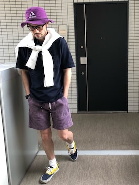 「gu」｜「アイテム（帽子）」を使った、toshiさん（メンズ・168cm）の夏コーディネート