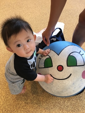 「アイテム（その他ベビー用品）」を使った、Hey! shuriiiさん（キッズ・80cm）の夏コーディネート
