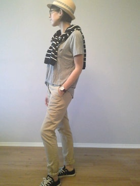 「JOE FRESH（フレッシュ）のアイテム」を使った、Kelさん（レディース・165cm）の夏コーディネート