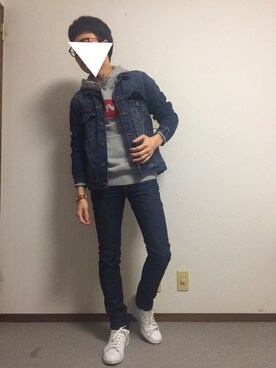 「ドラフトリーバイス」｜「アイテム（パンツ）」を使った、Isseiさん（メンズ・166cm）の冬コーディネート
