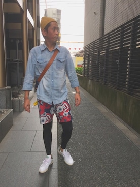 「tobiuo（トビウオ）のアイテム」を使った、mukoさん（メンズ・171cm）の夏コーディネート