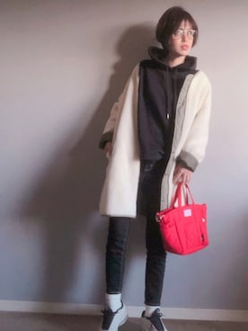 「HusHusH（ハッシュアッシュ）のアイテム（その他アウター）」を使った、riyucoさん（レディース・164cm）の冬コーディネート
