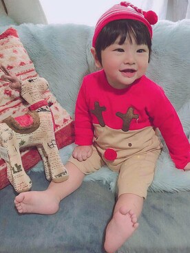 「男の子ベビー」｜「アイテム（その他）」を使った、riyucoさん（キッズ・70cm）の冬コーディネート