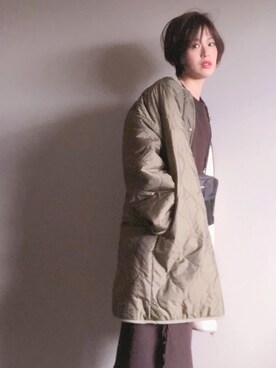 「HusHusH（ハッシュアッシュ）のアイテム（その他アウター）」を使った、riyucoさん（レディース・164cm）の冬コーディネート